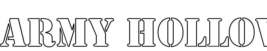 Army Hollow Condensed Yazı tipi ücretsiz indir